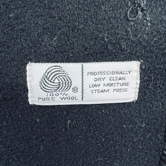 Vintage JG Hook Womens Coat 10 Black Wool Double Breasted Peacoat Classic Winter - Picture 4 of 15